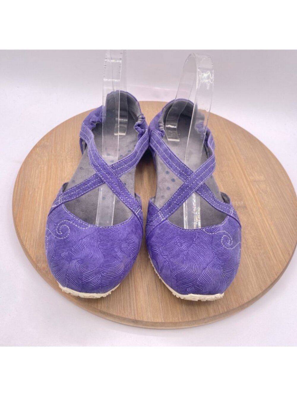 Ahnu Shoes Womens 10 Purple Nylon Mary Jane Sporty Ballet Flats Outdoor - Picture 3 of 11